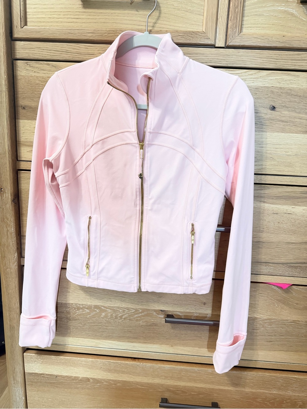 lululemon athletica Pale Pink Zip-Up Bomber Jacket